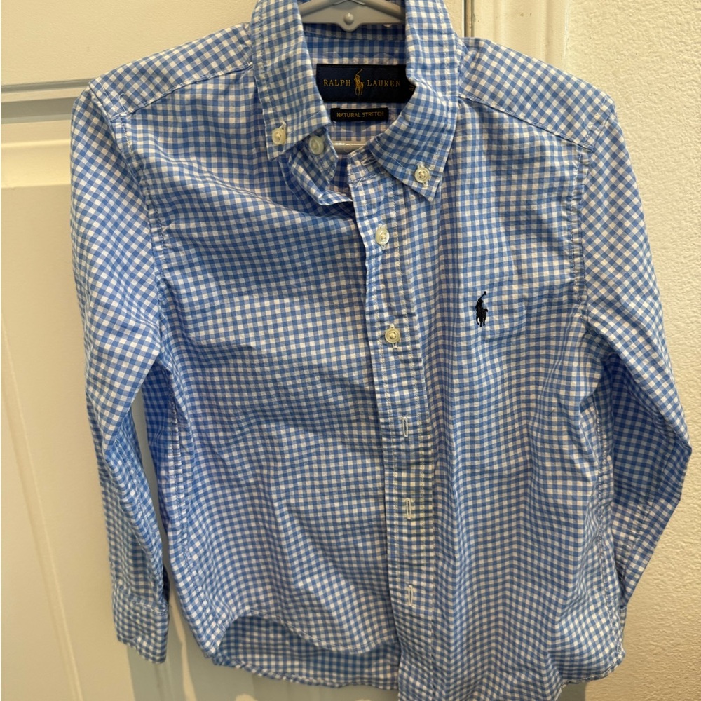 Ralph Lauren Blue Gingham Shirt size 4t